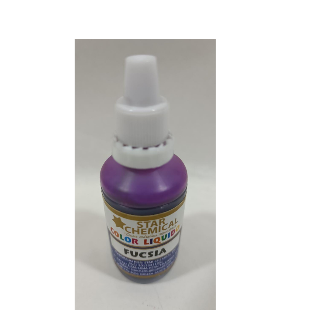 Colorante liquido fucsia para aerografo 30 ml star chemical comestible