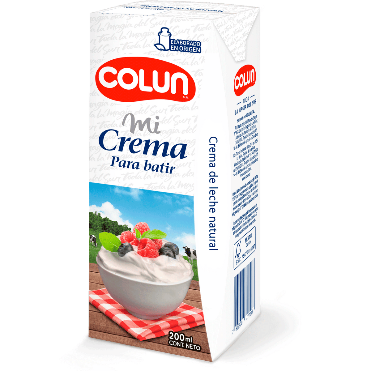 Crema De Leche Para Batir 40% Grasa Rica 32 Onz