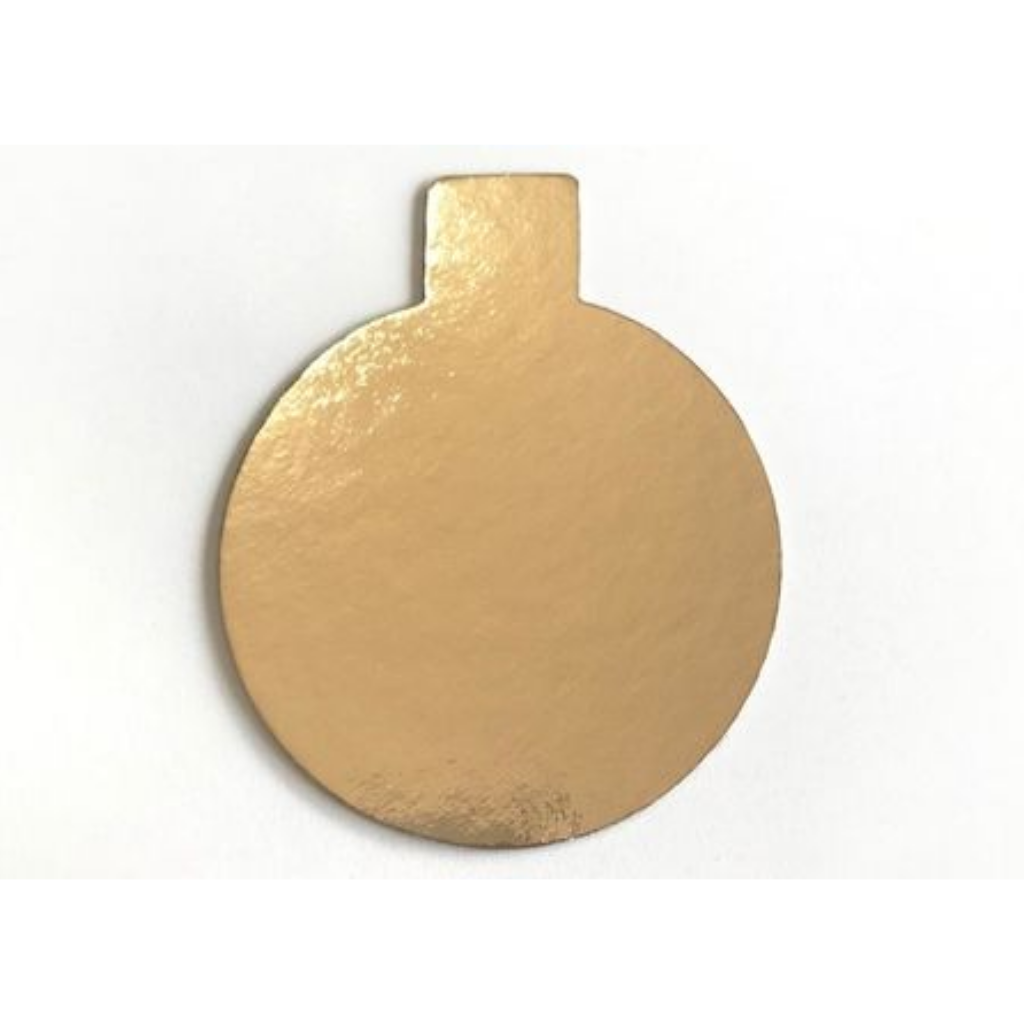 Base de cartón dorada Mini 8 cms Unidad