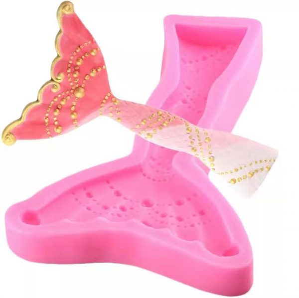 Molde silicona cola de sirena