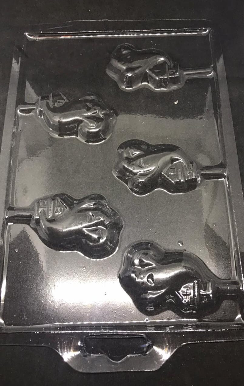 Molde Acetato Halloween Fantasma 6 Cavidades Piruletas