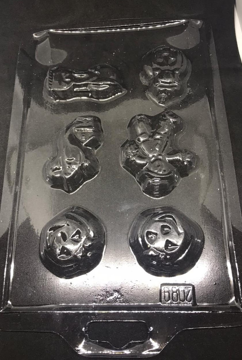 Molde Acetato Halloween Figuras Varias 6 Cavidades