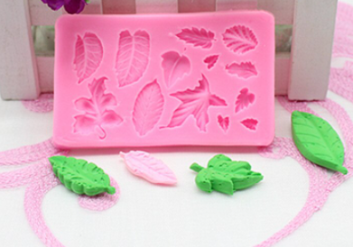 Molde silicona hojas