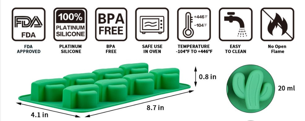 Molde de Silicona para Chocolate Cactus