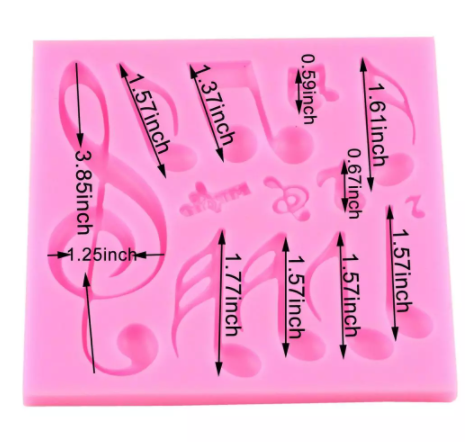 Molde de Silicona Notas Musicales