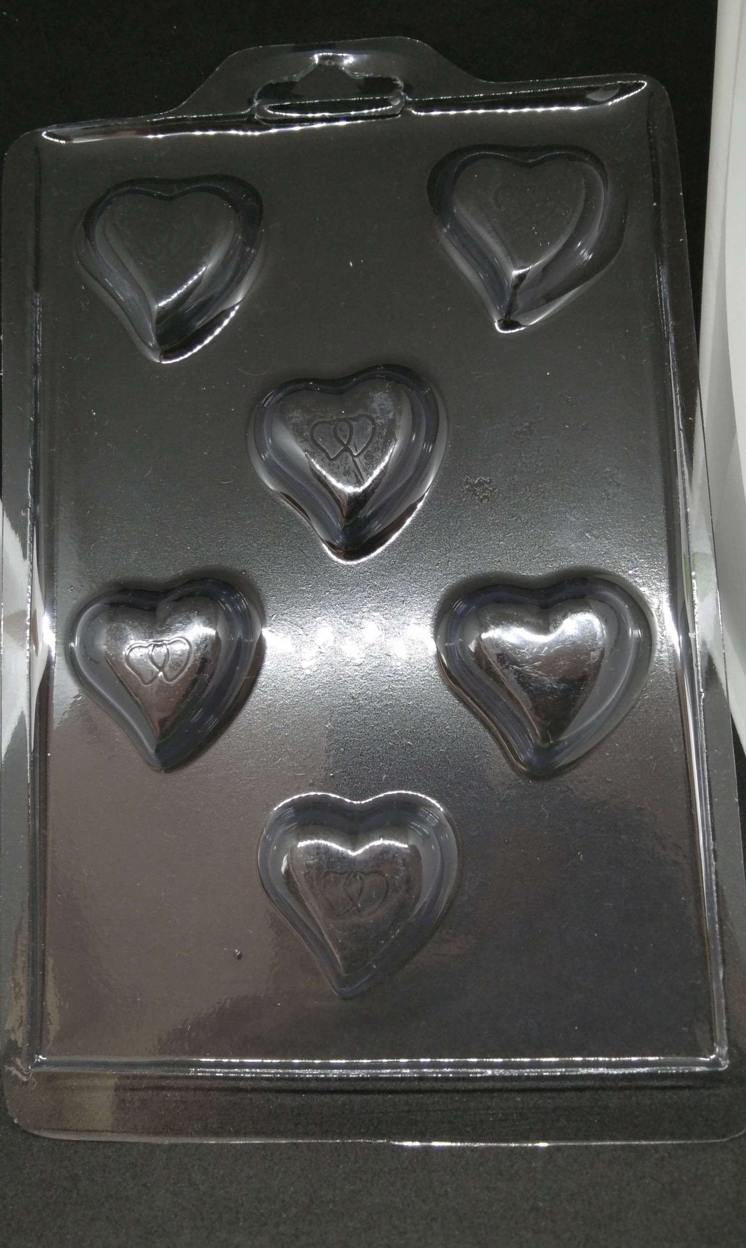 Molde silicona para chocolate corazon doble amor - Amparo Reposteria