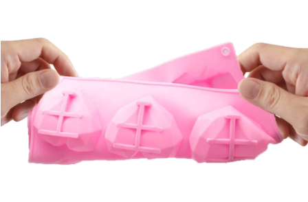 Molde de Silicona Corazon Diamante 8 Cavidades