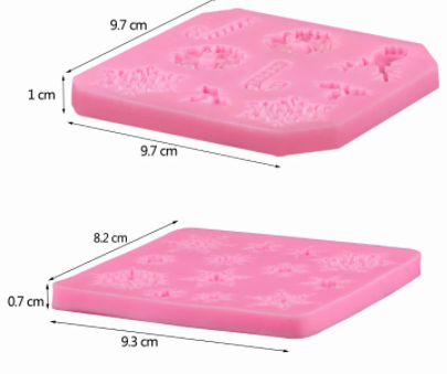 Molde silicona decoraciones navidad