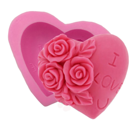 Molde silicona corazon I love