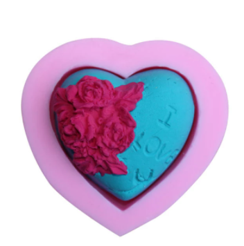 Molde silicona corazon I love