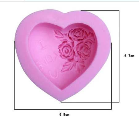 Molde silicona corazon I love