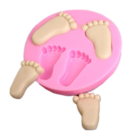 Molde fondant Baby Shower pies bebe