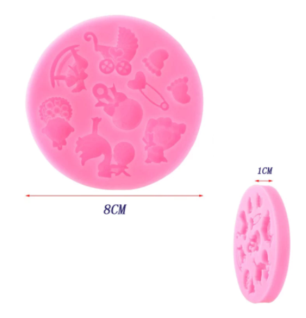 Molde de silicona Baby Shower Cigüeña Varios