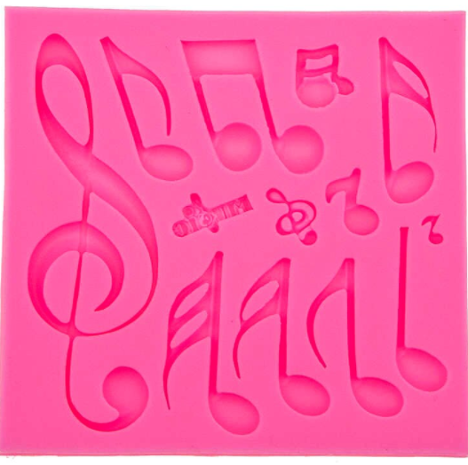 Molde de Silicona Notas Musicales