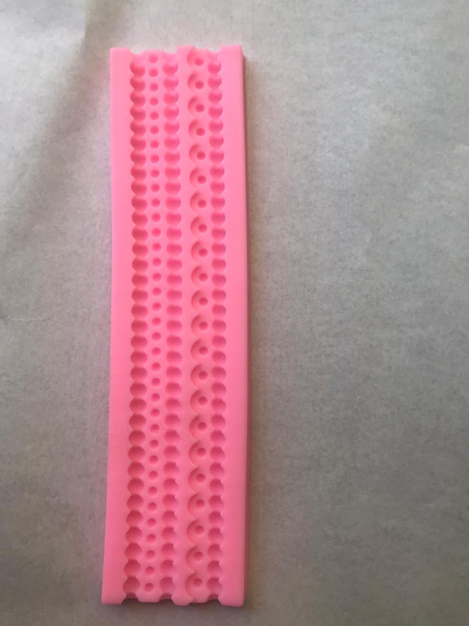 Molde silicona borde pastel