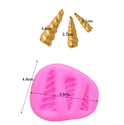 Molde de Silicona Cuernos