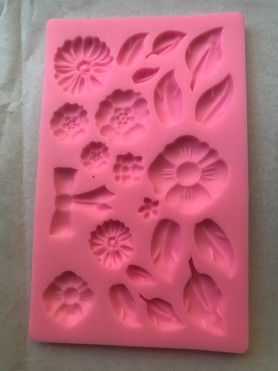 Molde silicona flores