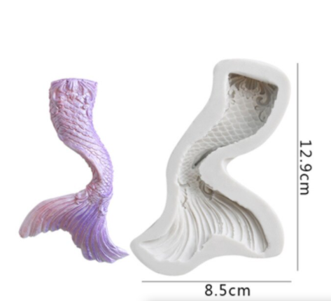 Molde silicona cola de sirena