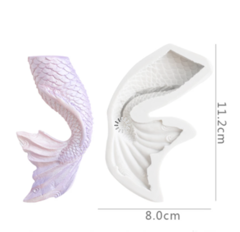 Molde silicona cola de sirena