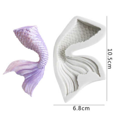 Molde silicona cola de sirena