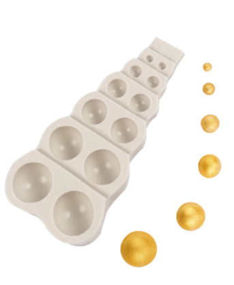 Molde Silicona Circulos Semi Esfera Mini Repostería