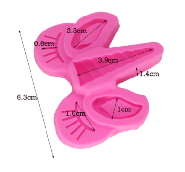 Molde silicona unicornio pequeño fondant