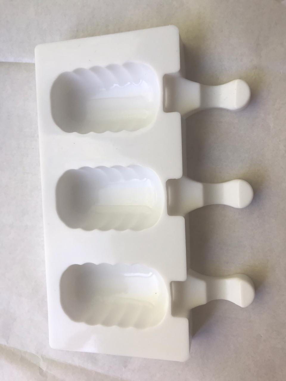 Molde de silicona para helado 3 cavidades