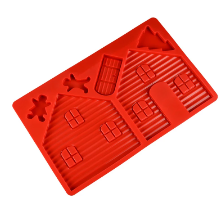 Molde de Silicona Casa de Navidad 2 piezas