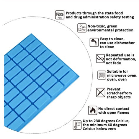 Molde  silicona barras , rectangulos para calugas
