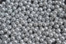 Perlas diamantadas mediana plata 100 gr.