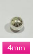 Sprinkles perla plateado 4 mm 50 gr.