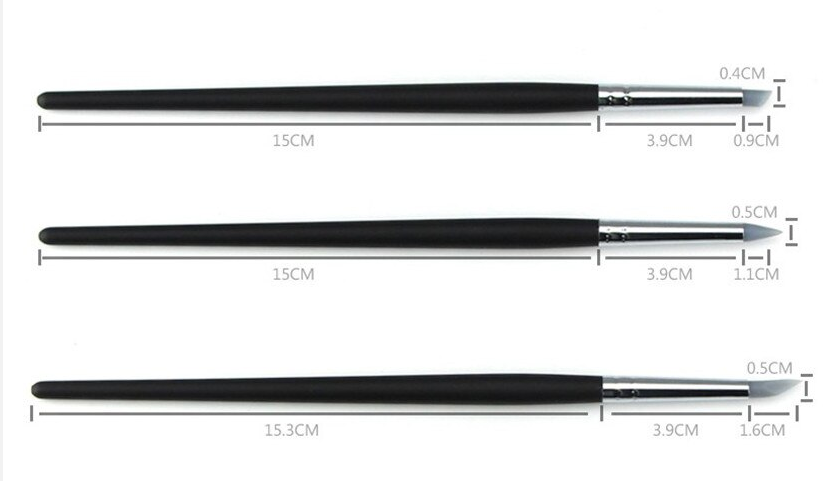 PINCELES SILICONA PARA FONDANT 5 UNIDADES