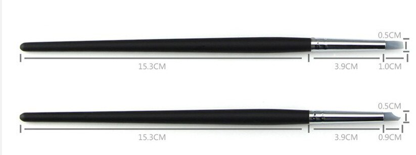 PINCELES SILICONA PARA FONDANT 5 UNIDADES