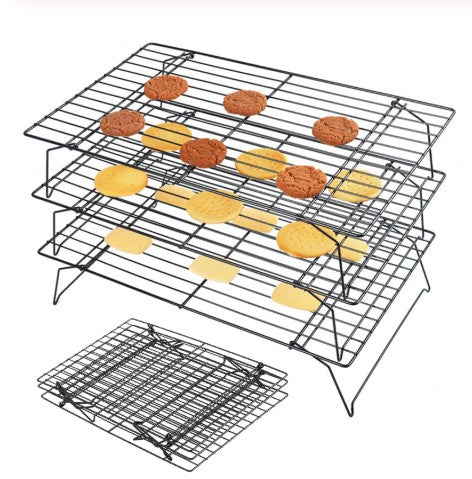 Rejilla de Enfriamiento 3 Pisos Antiadherente – 40x25x9 cm Repostería