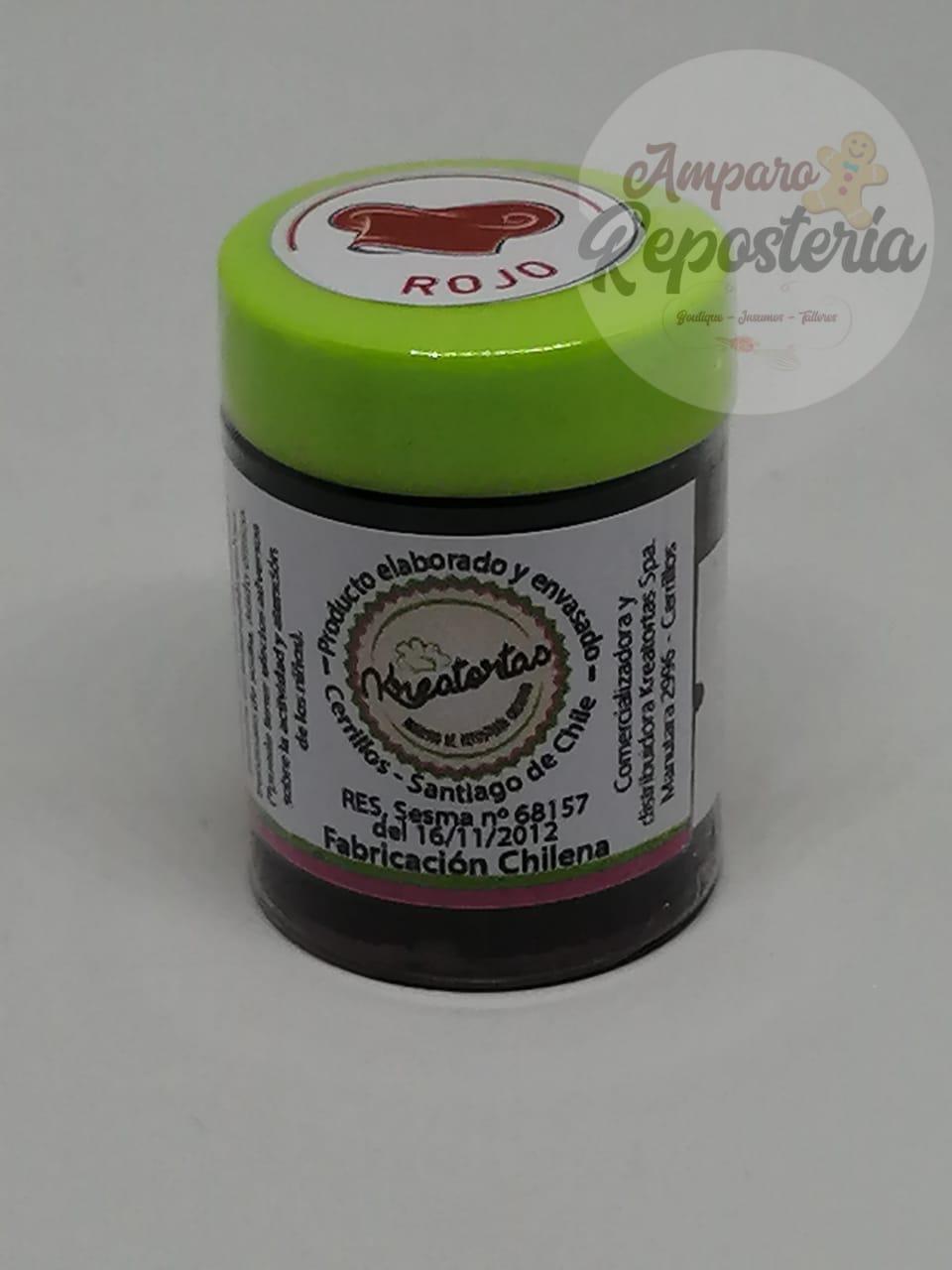 Colorante gel rojo Kreatortas 30 gr. Reposteria