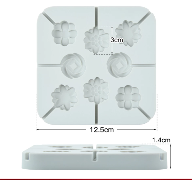 Molde de silicona para chocolate piruleta con palito