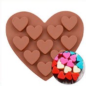 Molde Silicona Corazones