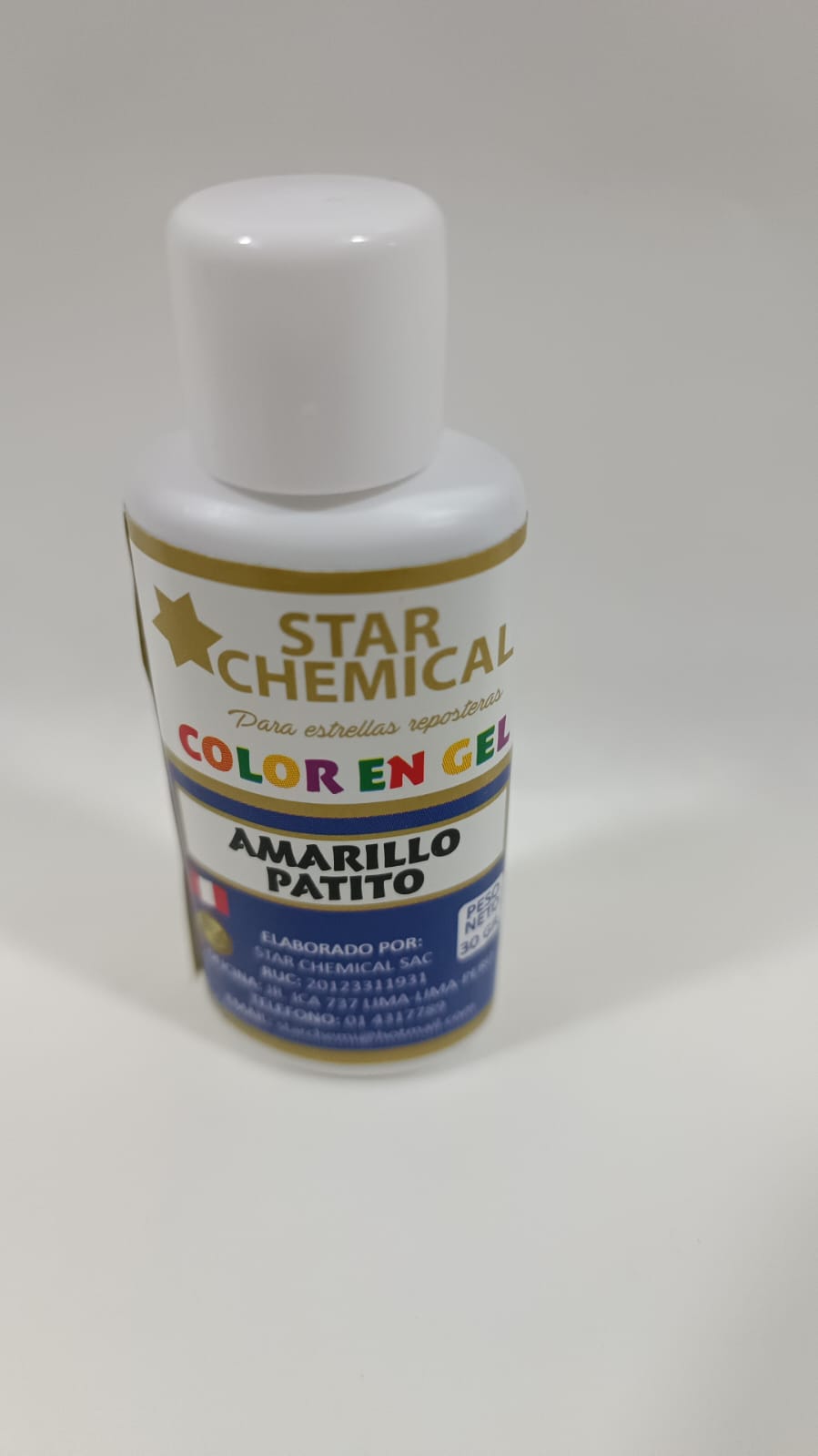 Colorante Gel Comestible Repostería Star Chemical Color Amarillo Patito