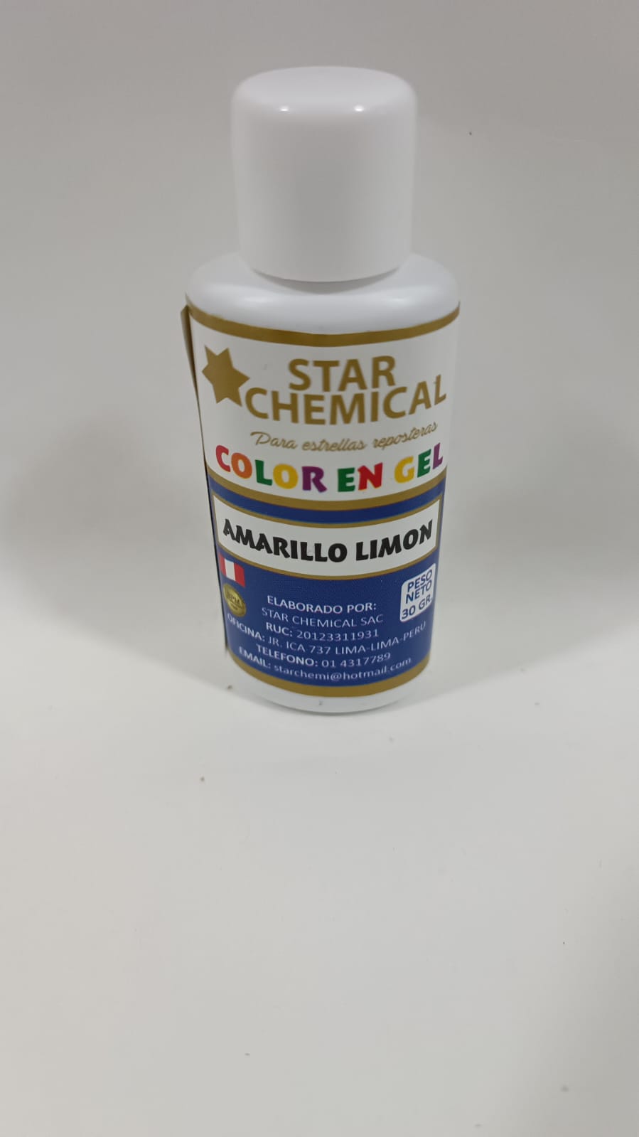 Colorante Gel Comestible Repostería Star Chemical Color Amarillo limon