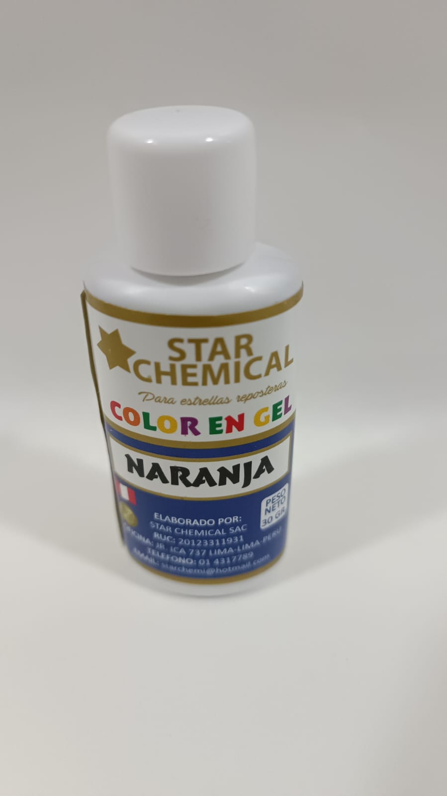 Colorante Gel Comestible Repostería Star Chemical Color Naranja
