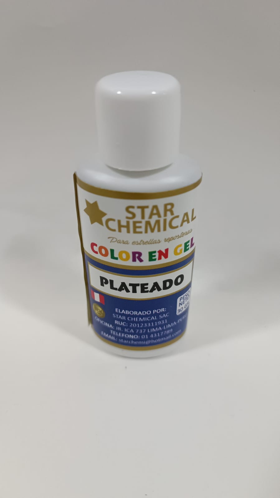Colorante Gel Comestible Repostería Star Chemical Color Plateado