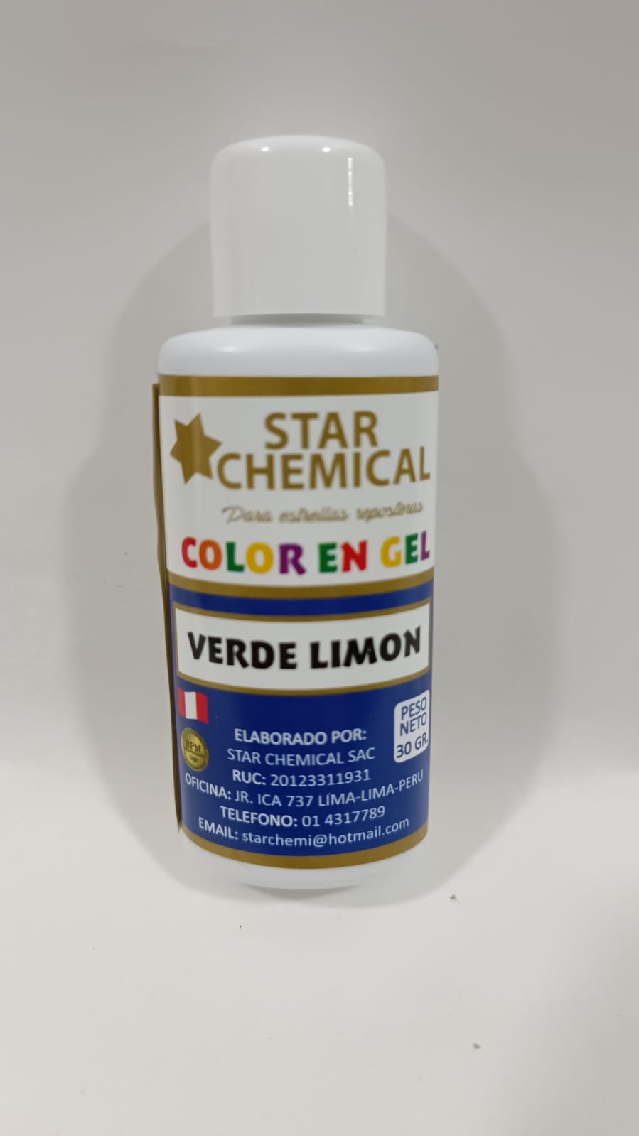 Colorante Gel Comestible Repostería Star Chemical Color Verde limon