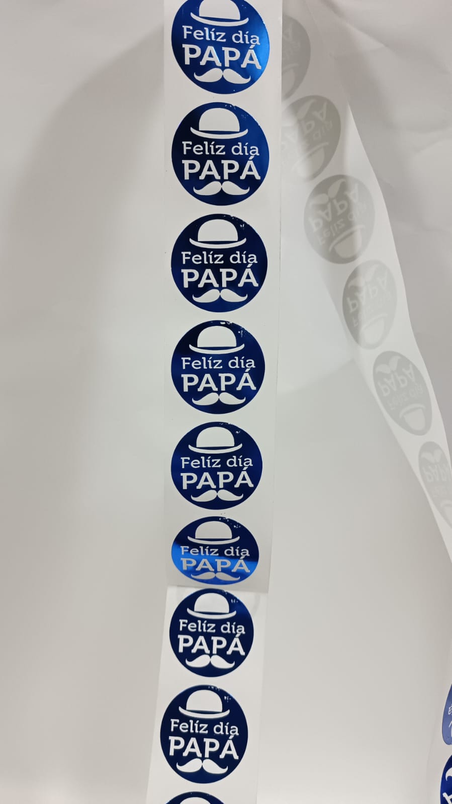 Sticker Feliz Dia Papa 100 Unidades azul