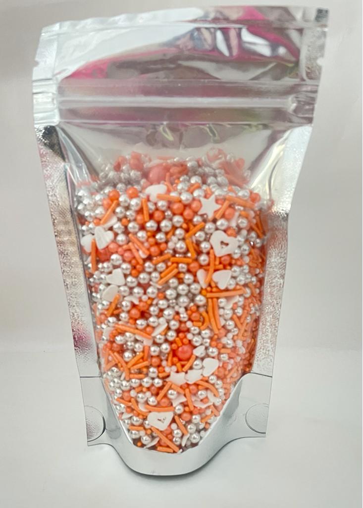 Sprinkles surtido Naranjo/Plata 100 gr.
