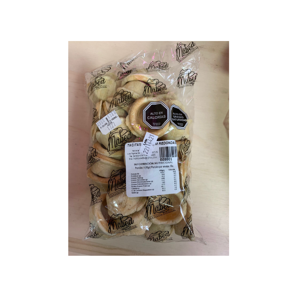 Tacitas premium redonda 30 unidades Mabea