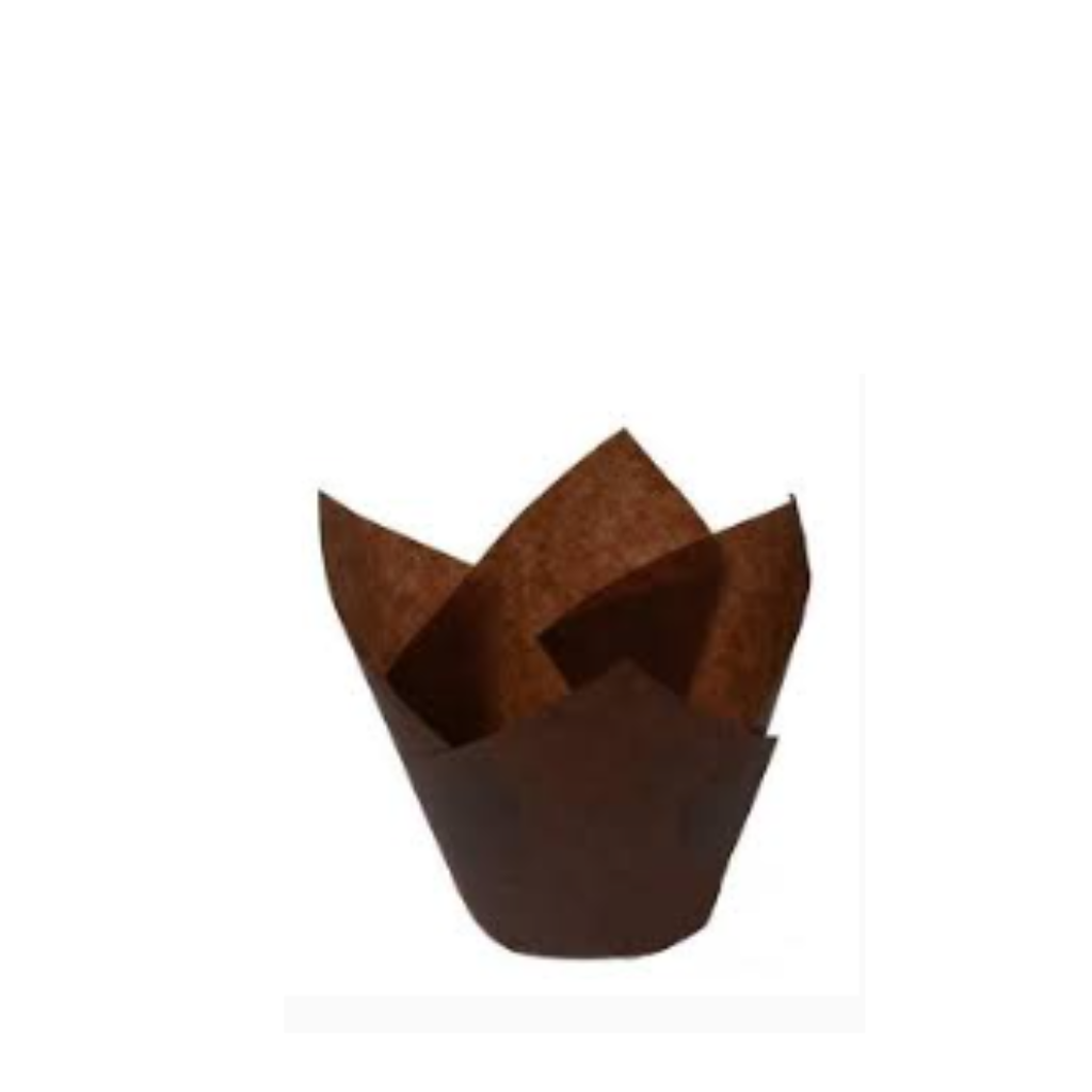 Tulipas de Papel Muffins 50 Unidades Color Marron