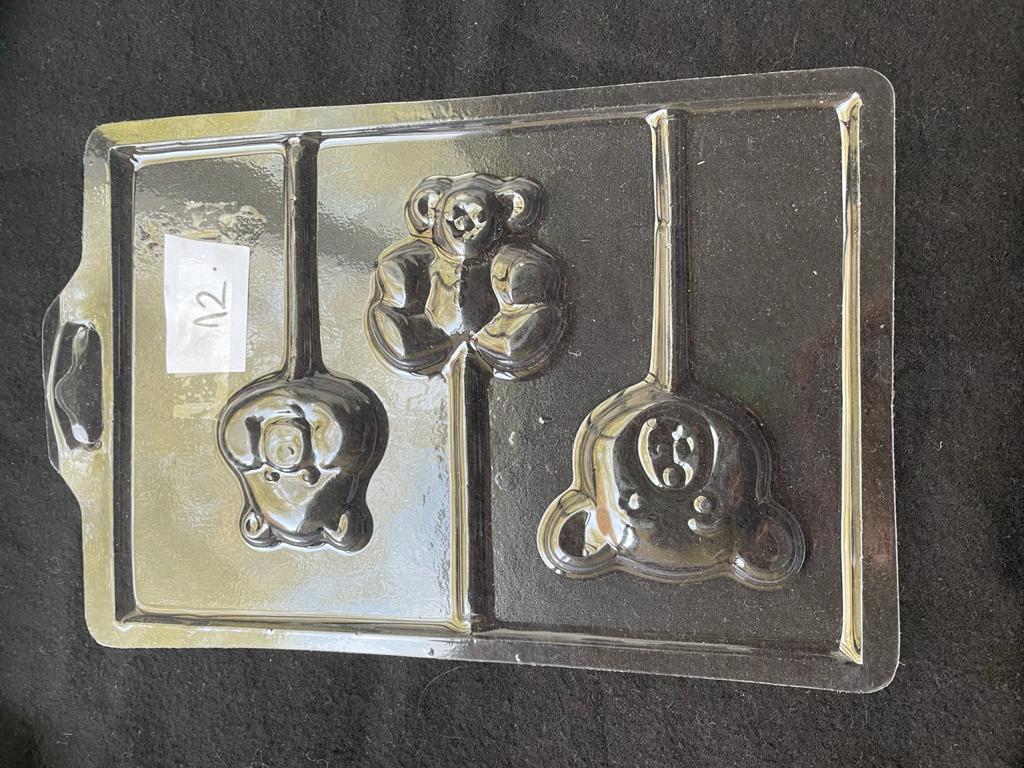 Molde Acetato Chupete Oso 3 Cavidades