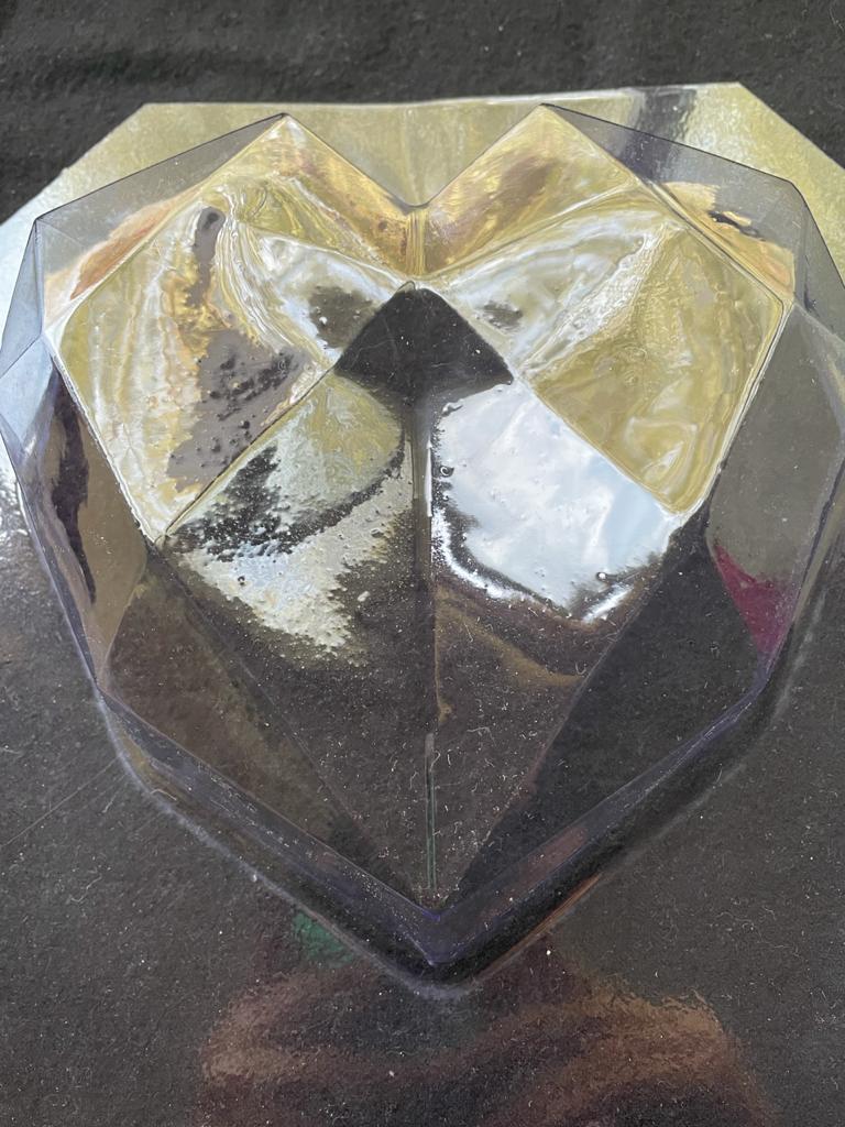 Molde Acetato Corazon Diamante Grande