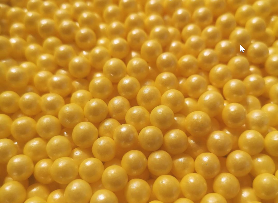 Sprinkles perla amarilla 5 mm 100 gr.