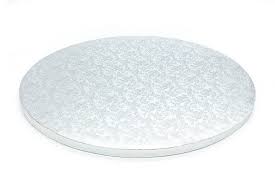 Base de plumavit  para torta plateada 25 cm